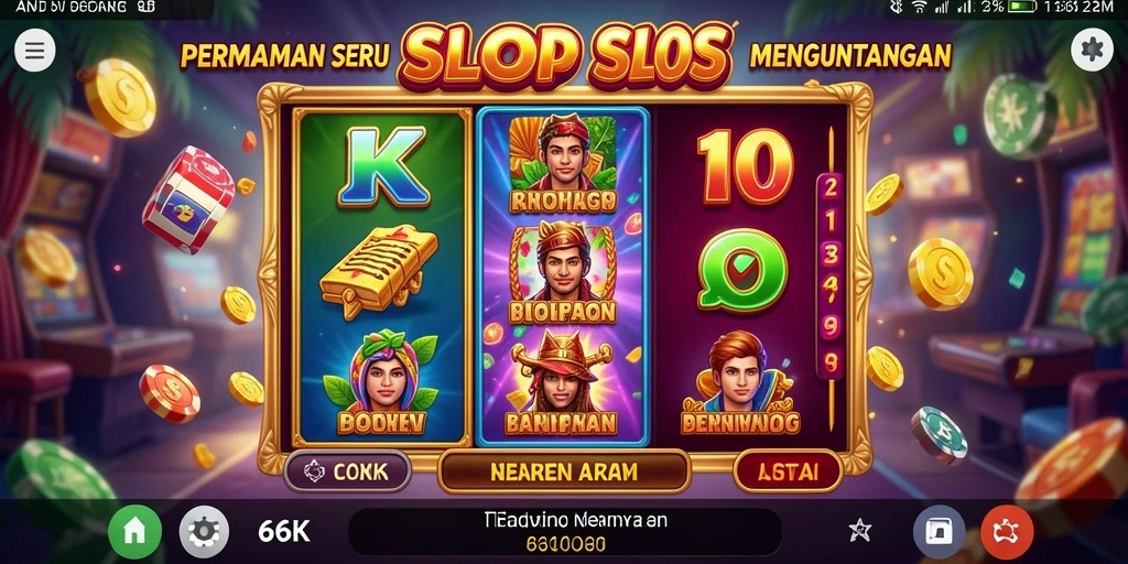 Gameplay menarik dari permainan Slot 66K dengan berbagai tema.