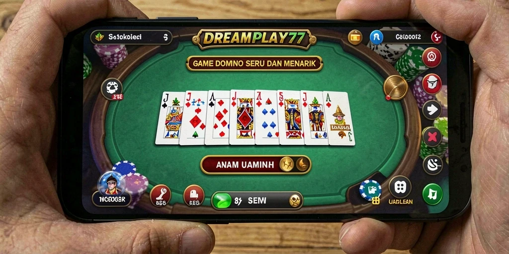 Tampilan gameplay seru Domino di DREAMPLAY77