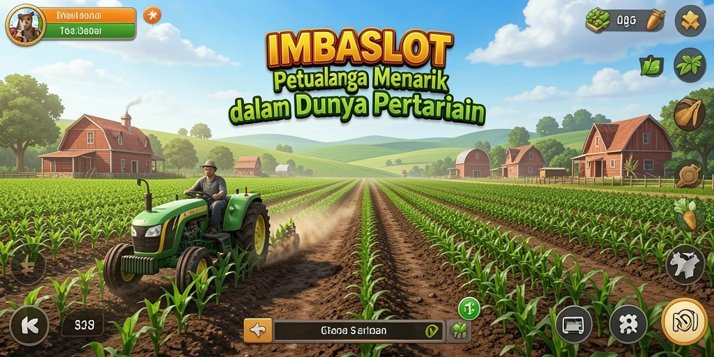 Tangkapan layar gameplay IMBASLOT menampilkan suasana kebun yang kreatif dan menarik.