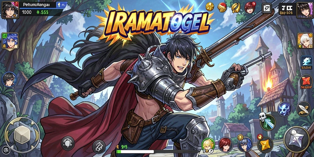 Tampilan gameplay seru di dunia anime yang menakjubkan.