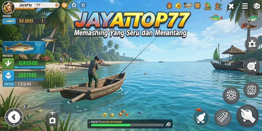 Tampilan menarik dari gameplay memancing di JAYATOP77.