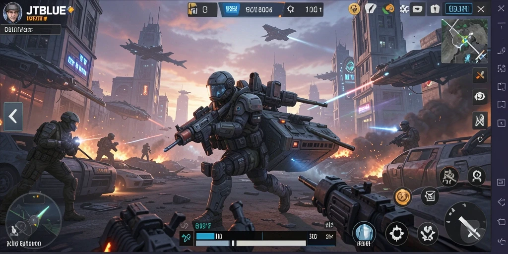 Menampilkan gameplay seru dan aksi mendebarkan dalam JTBLUE.