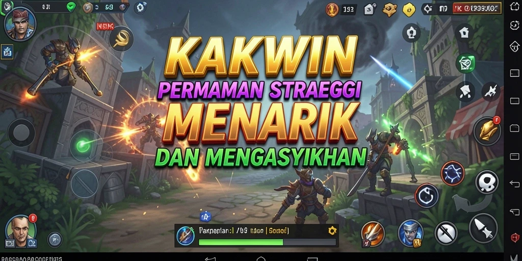 Tangkapan layar KAKWIN menampilkan aksi strategi yang intens dan memukau.