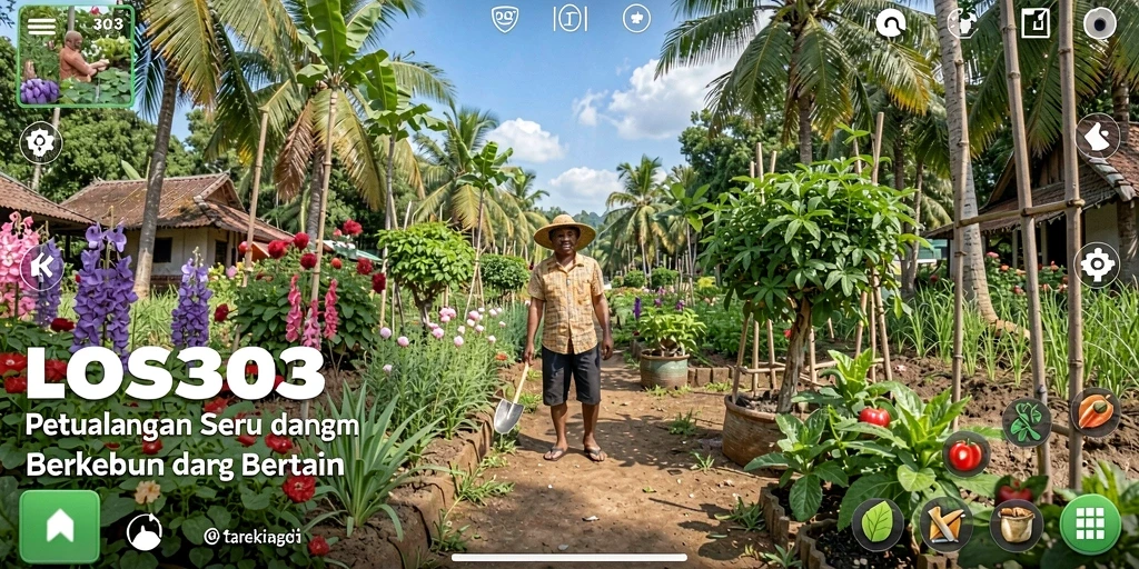 Screenshot menunjukkan petualangan seru dalam berkebun dan bertani di LOS303.