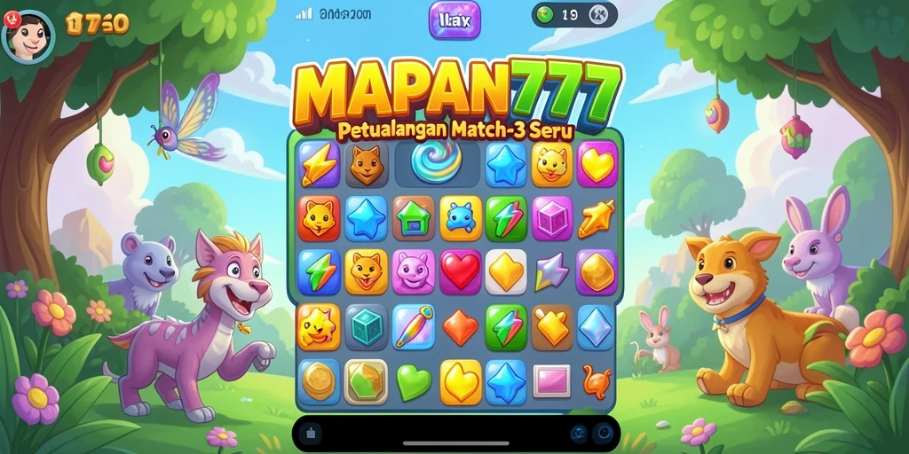 Gameplay seru MAPAN777 dengan tantangan Match-3 yang mengasyikkan.