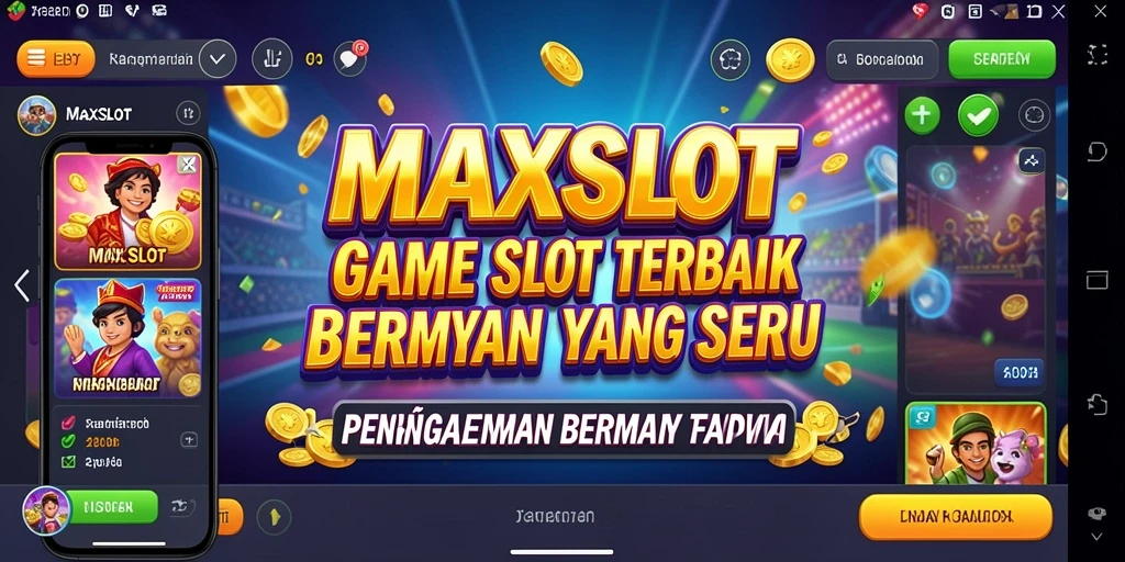 Tampilan gameplay slot yang penuh warna dan menakjubkan di MAXSLOT.