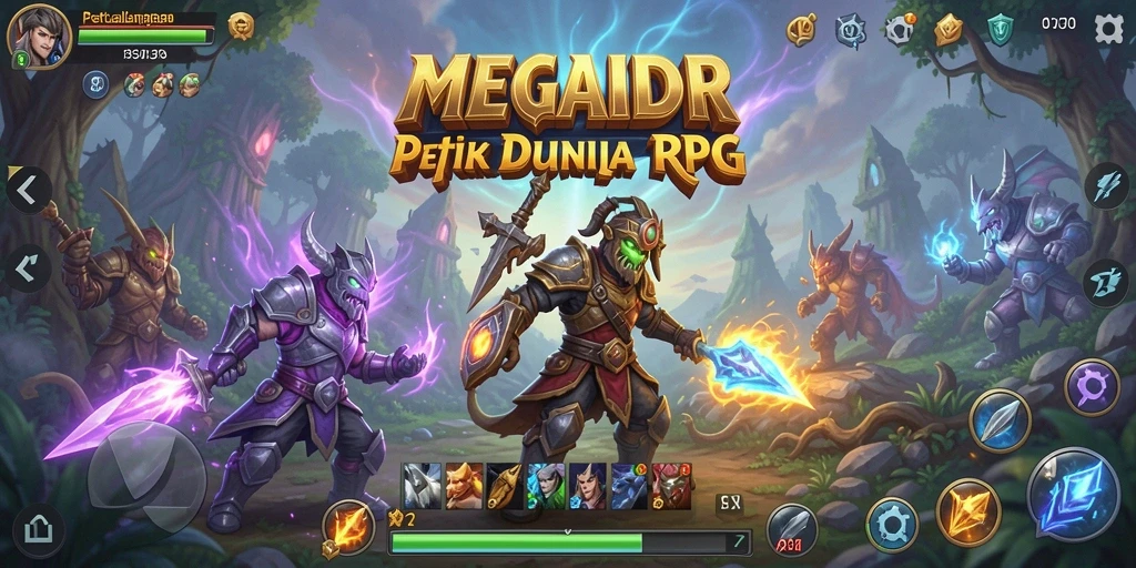 Gameplay MEGAIDR yang menampilkan petualangan RPG seru.
