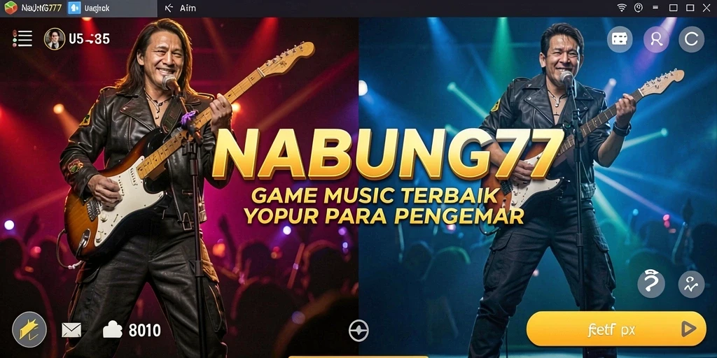 Screenshot utama NABUNG77 menampilkan gameplay seru dengan musik yang dinamis.