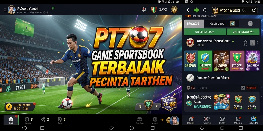 Screenshot utama PT707 menampilkan pengalaman taruhan olahraga yang mendebarkan.