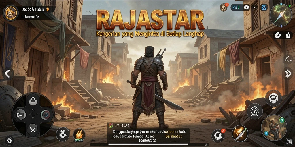 Gameplay RAJASTAR yang menyeramkan dengan suasana kelam.