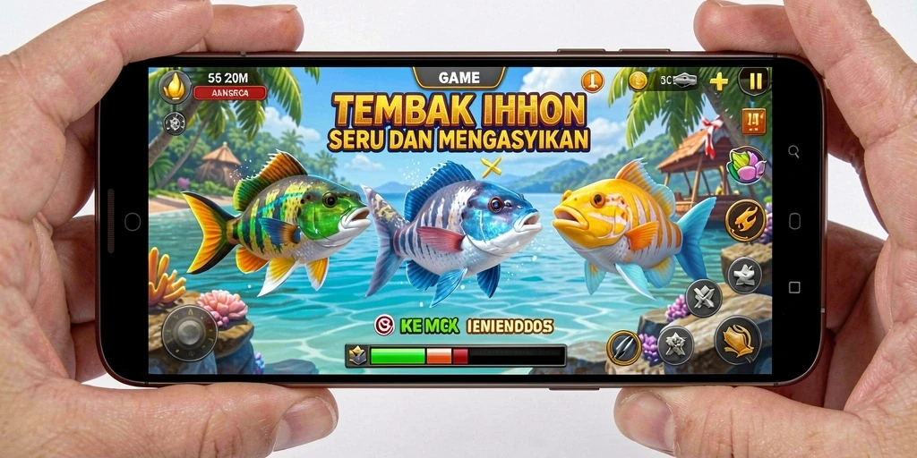 Tampilan gameplay T6 yang menarik dengan aksi tembak ikan yang seru.