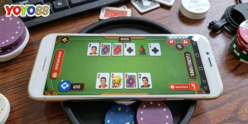 Tampilan gameplay seru dalam permainan Gaple YOYO88.