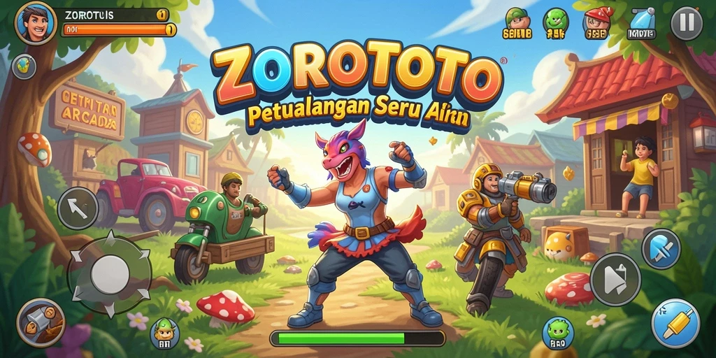 Tampilan gameplay ZOROTOTO yang penuh aksi dan tantangan.